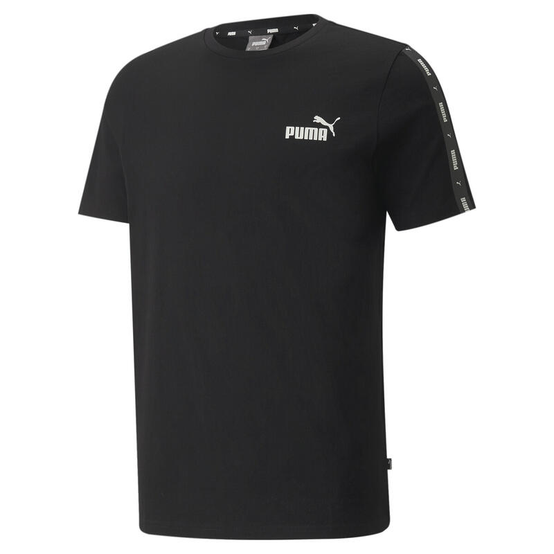 Essentials + T-Shirt mit Logo-Tape Herren PUMA Black