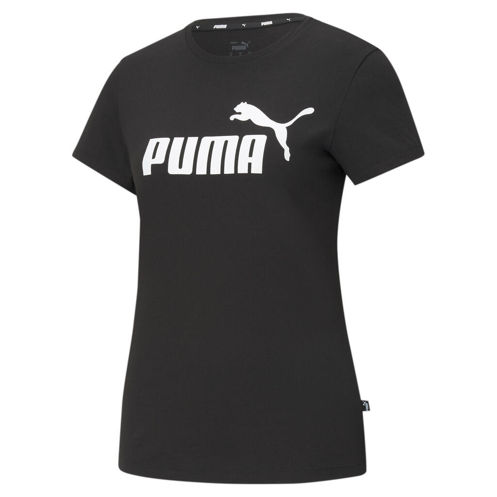 PUMA Womens Essentials Logo Tee T-Shirt - Black