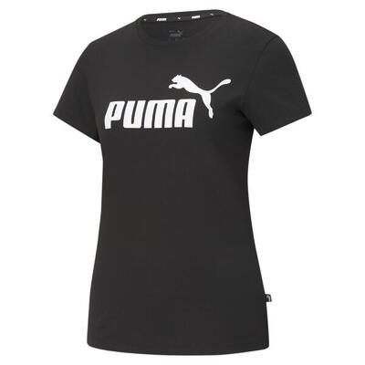 Essentials logo t-shirt voor dames puma black