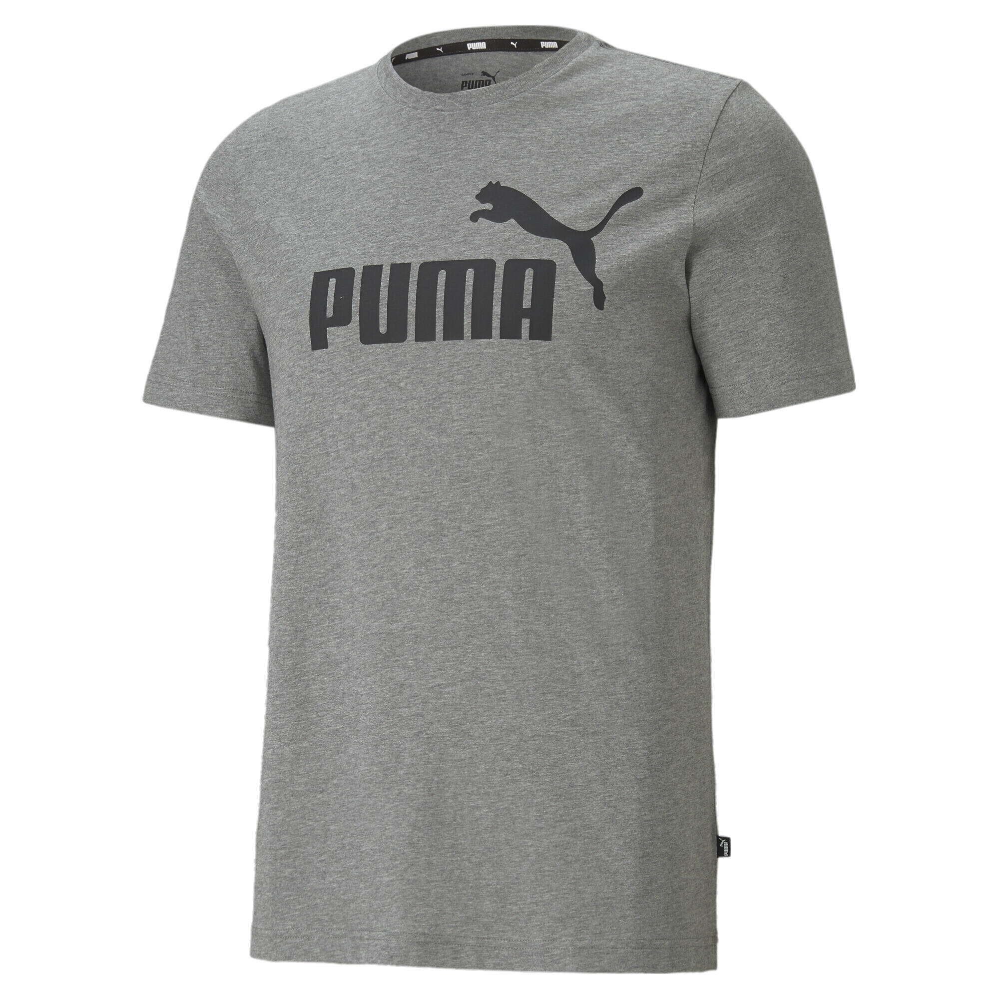 T-shirt à logo Essentials Homme PUMA Medium Gray Heather 1/7
