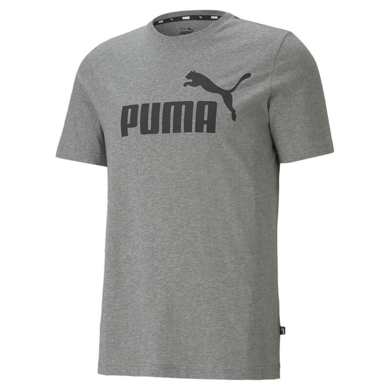 Essentials Logo T-Shirt Herren PUMA Medium Gray Heather