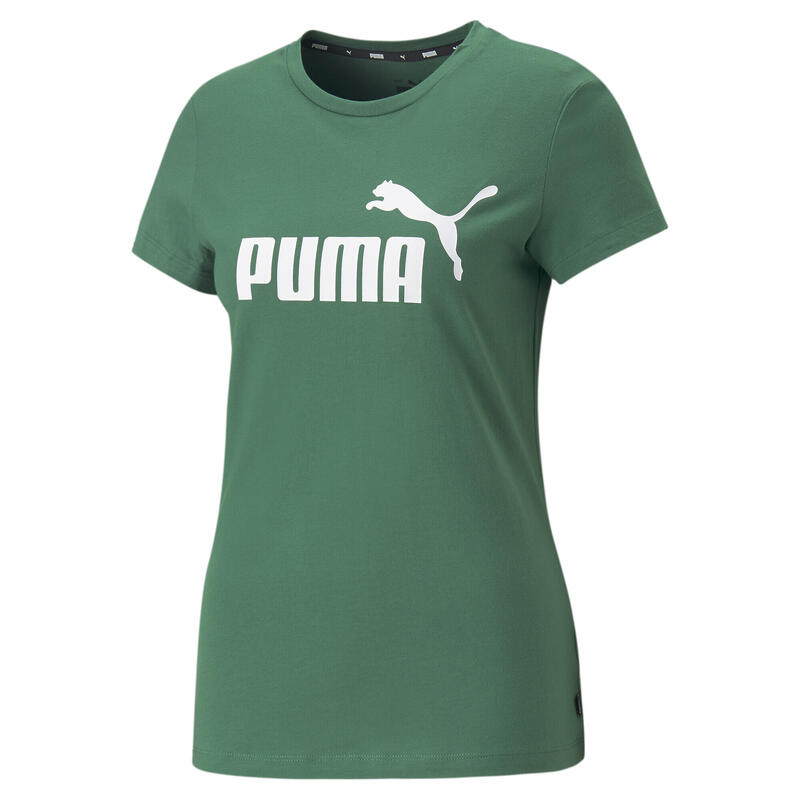 Camiseta Mujer Essentials Logo PUMA Green | Eucalyptus Decathlon
