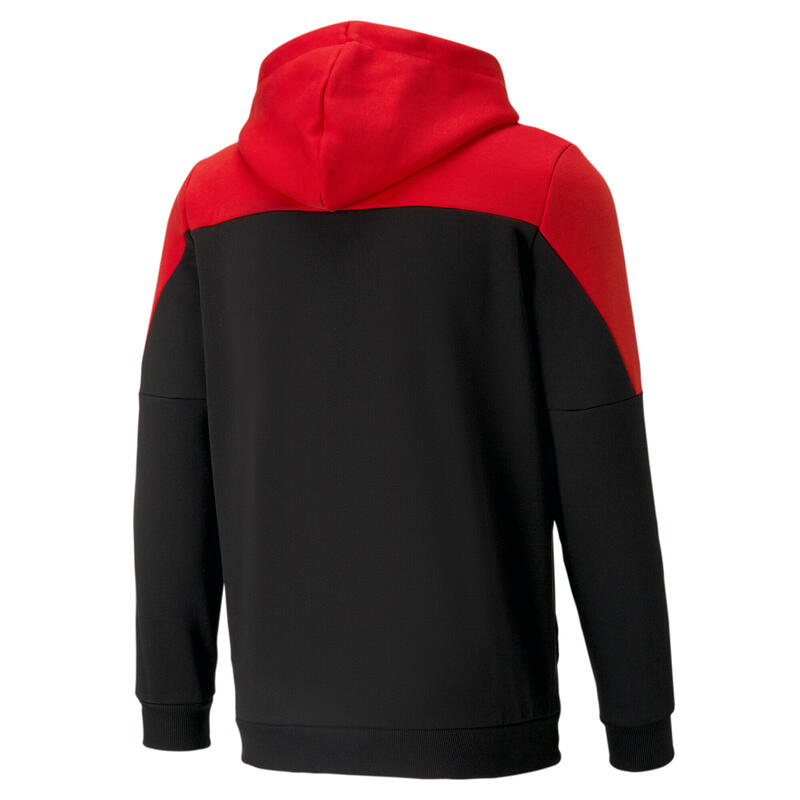 Around the Block hoodie met rits voor heren PUMA Black High Risk Red