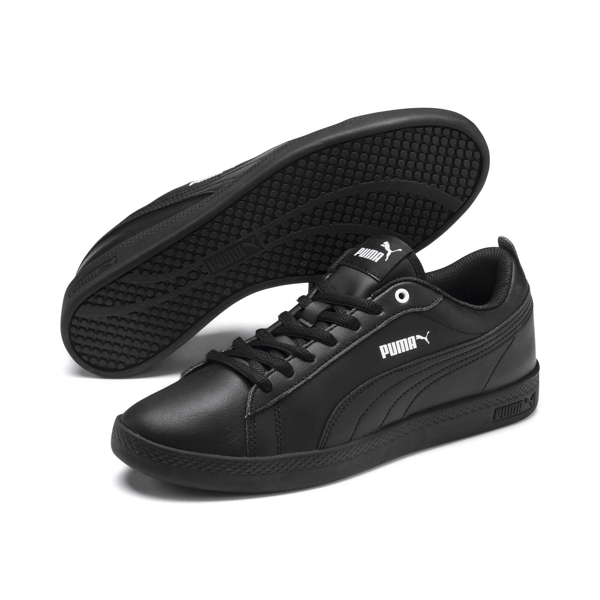 Basket en cuir Smash v2 Femme PUMA Black