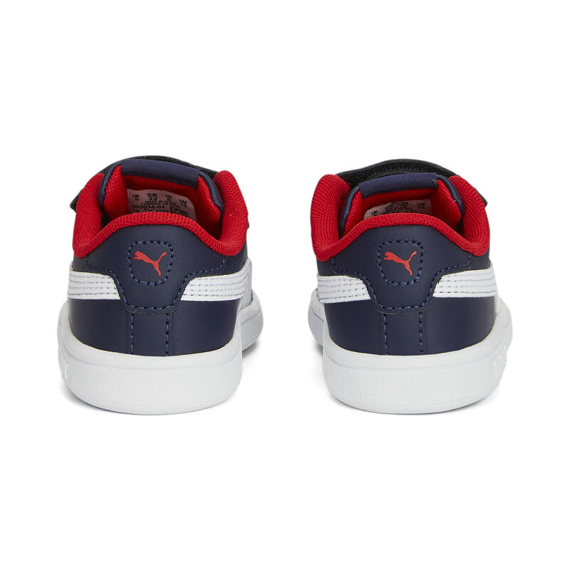Smash 3.0 Leather V Sneakers Kinder PUMA Navy White For All Time Red Blue