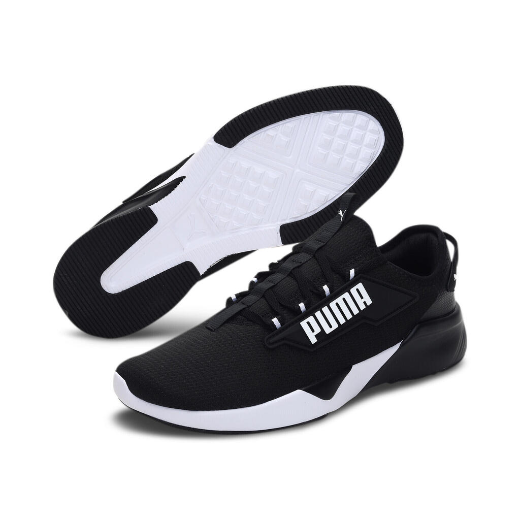 PUMA Unisex Retaliate 2 Running Shoes Trainers - Black-White