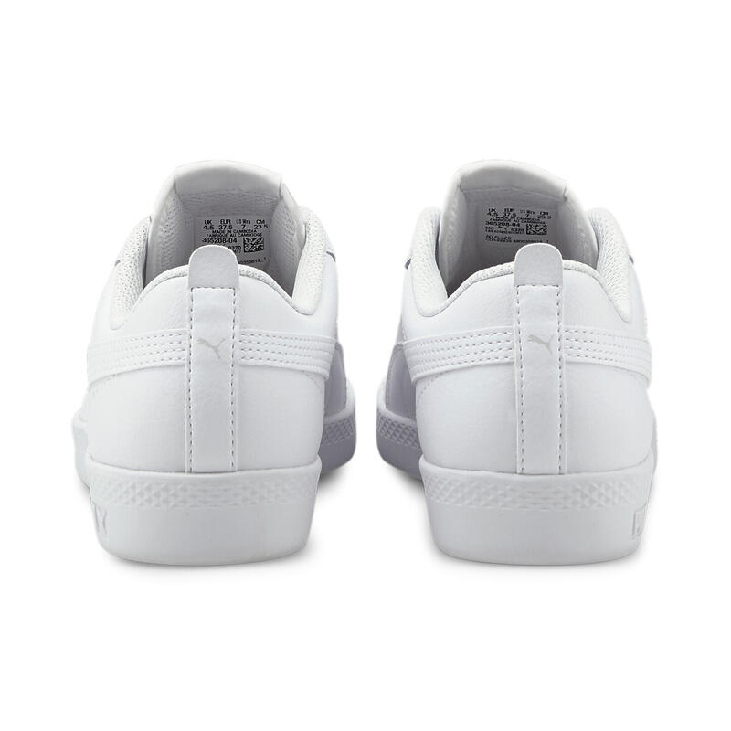 Smash v2 leren sportschoenen voor dames PUMA White