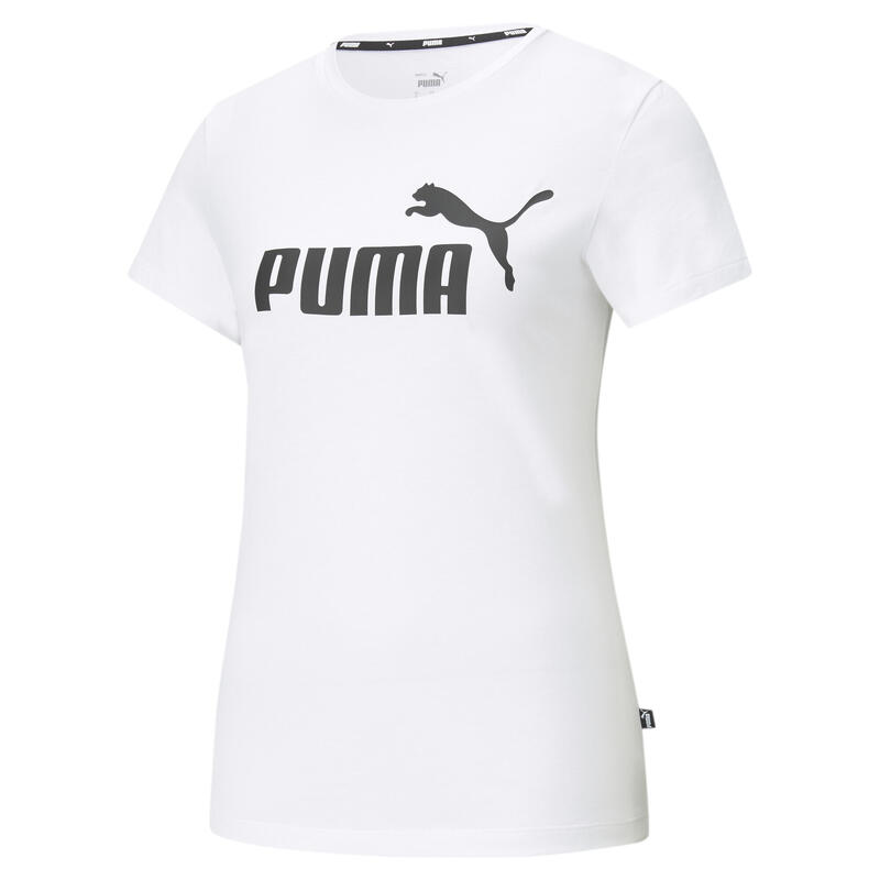 Essentials Logo T-shirt voor dames PUMA White