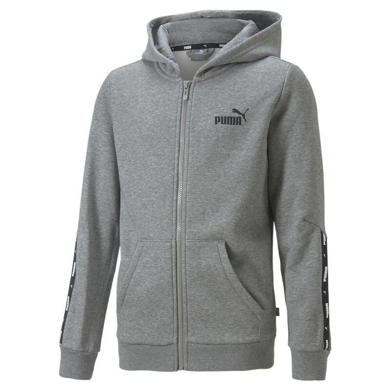 Sudadera Niño con capucha Essentials Tape Full-Zip PUMA Medium Gray Heather