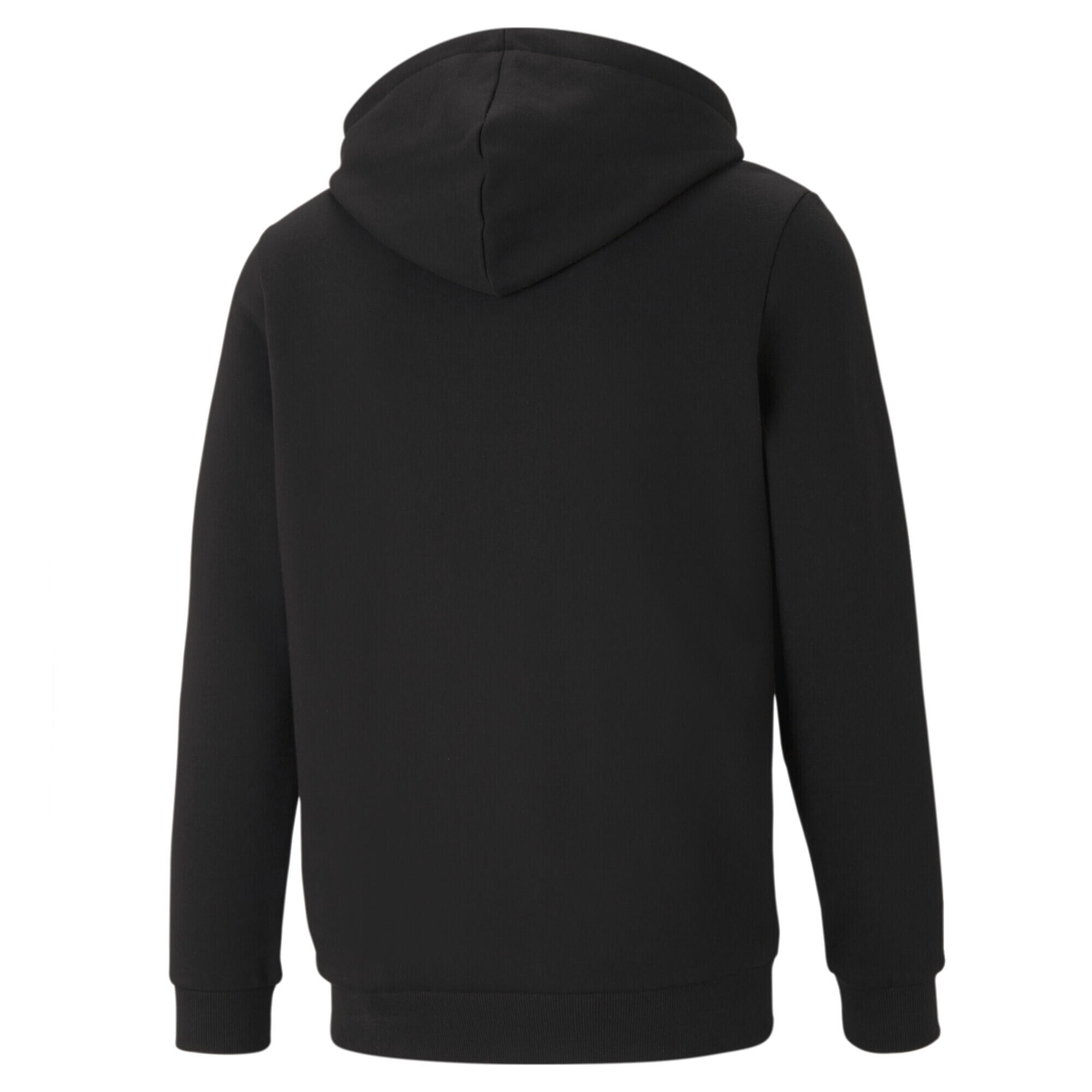 Felpa con zip integrale e logo grande Essentials uomo PUMA Black 5/5
