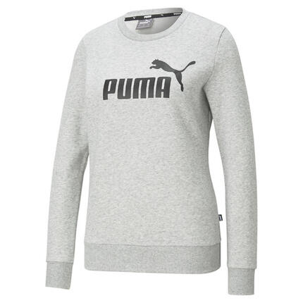 Essentials Logo Rundhals-Sweatshirt Damen PUMA Light Gray Heather