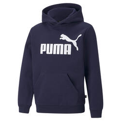 Black PUMA Jungen großem Logo Hoodie - PUMA Essentials mit DECATHLON