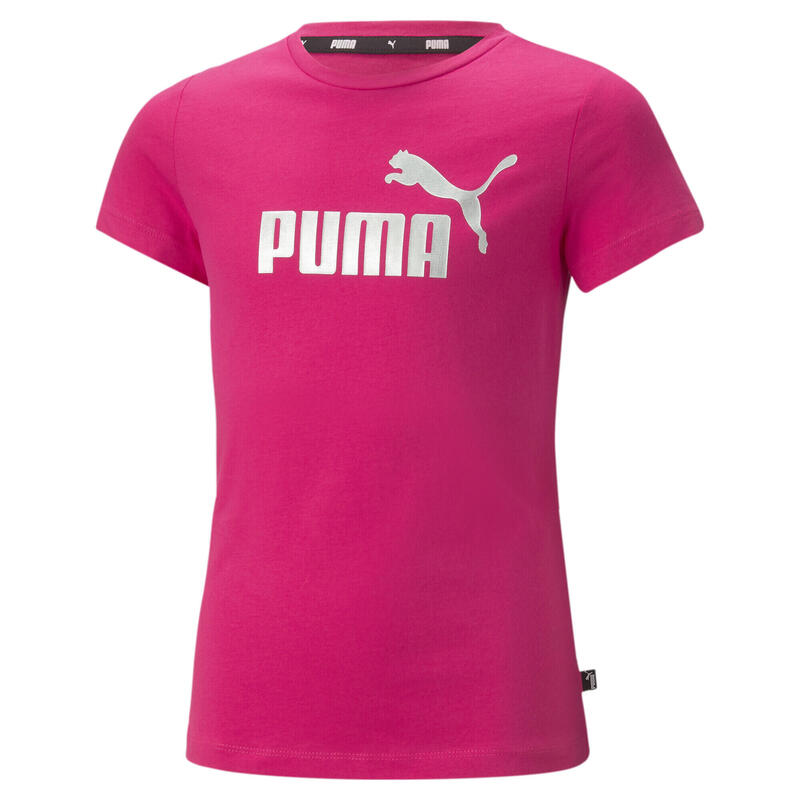 Essentials+ Logo T-Shirt Mädchen PUMA - Black PUMA DECATHLON