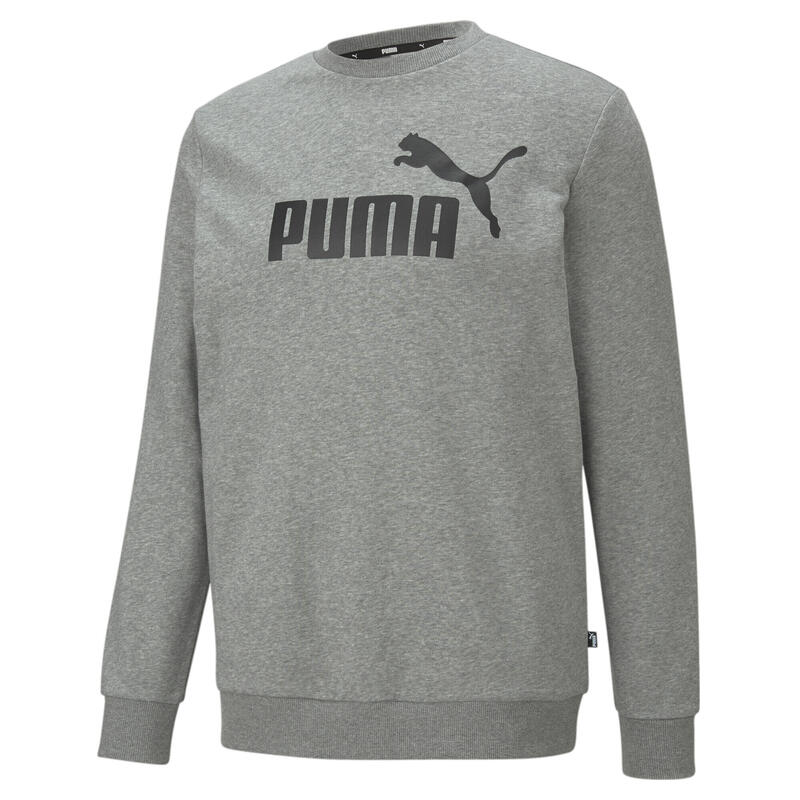 Sudadera Hombre Essentials Big Logo Crew PUMA Medium Gray Heather