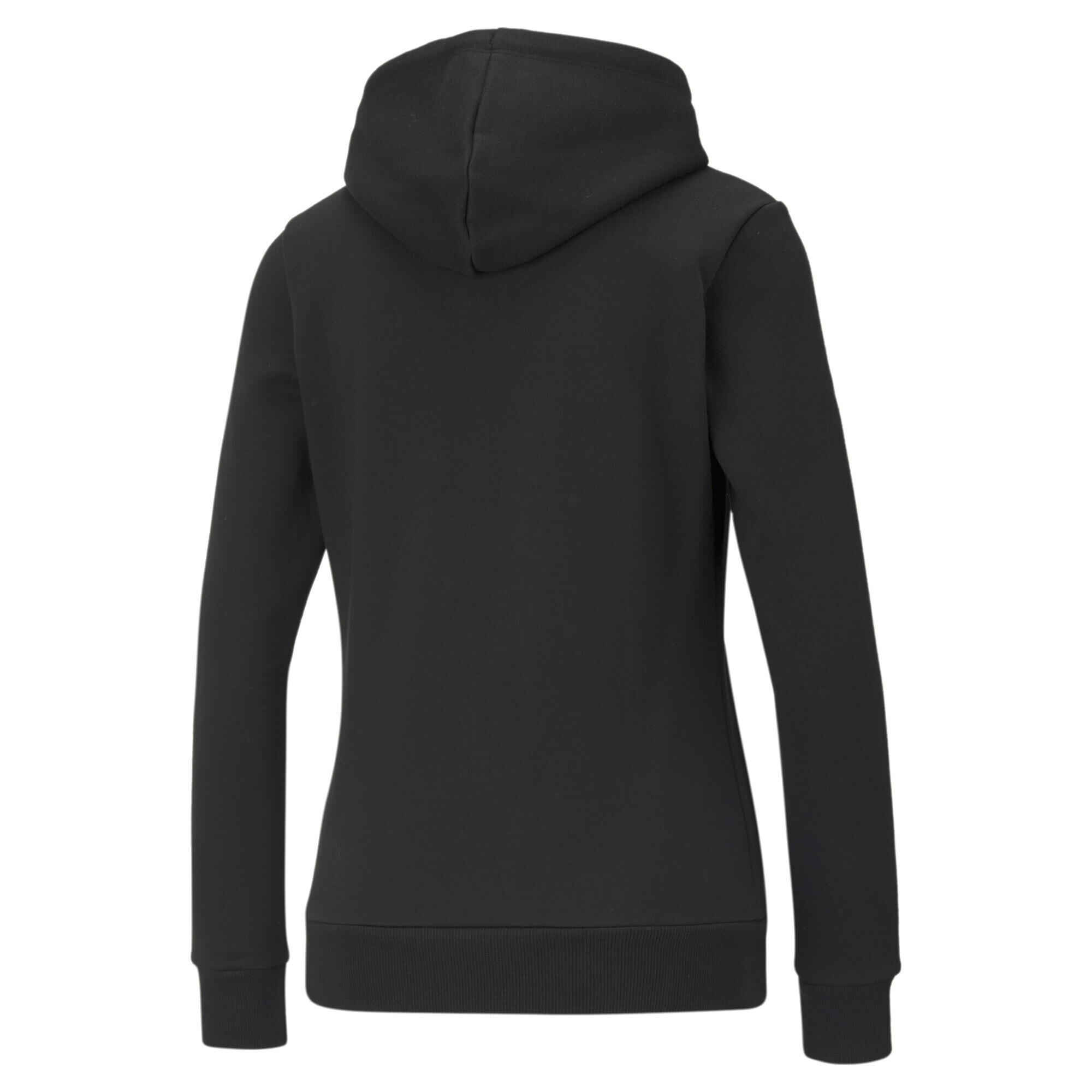 Essentials Logo hoodie voor dames PUMA Black 3/4