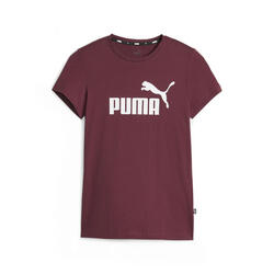 Essentials T-shirt met logo voor dames PUMA Dark Jasper Red