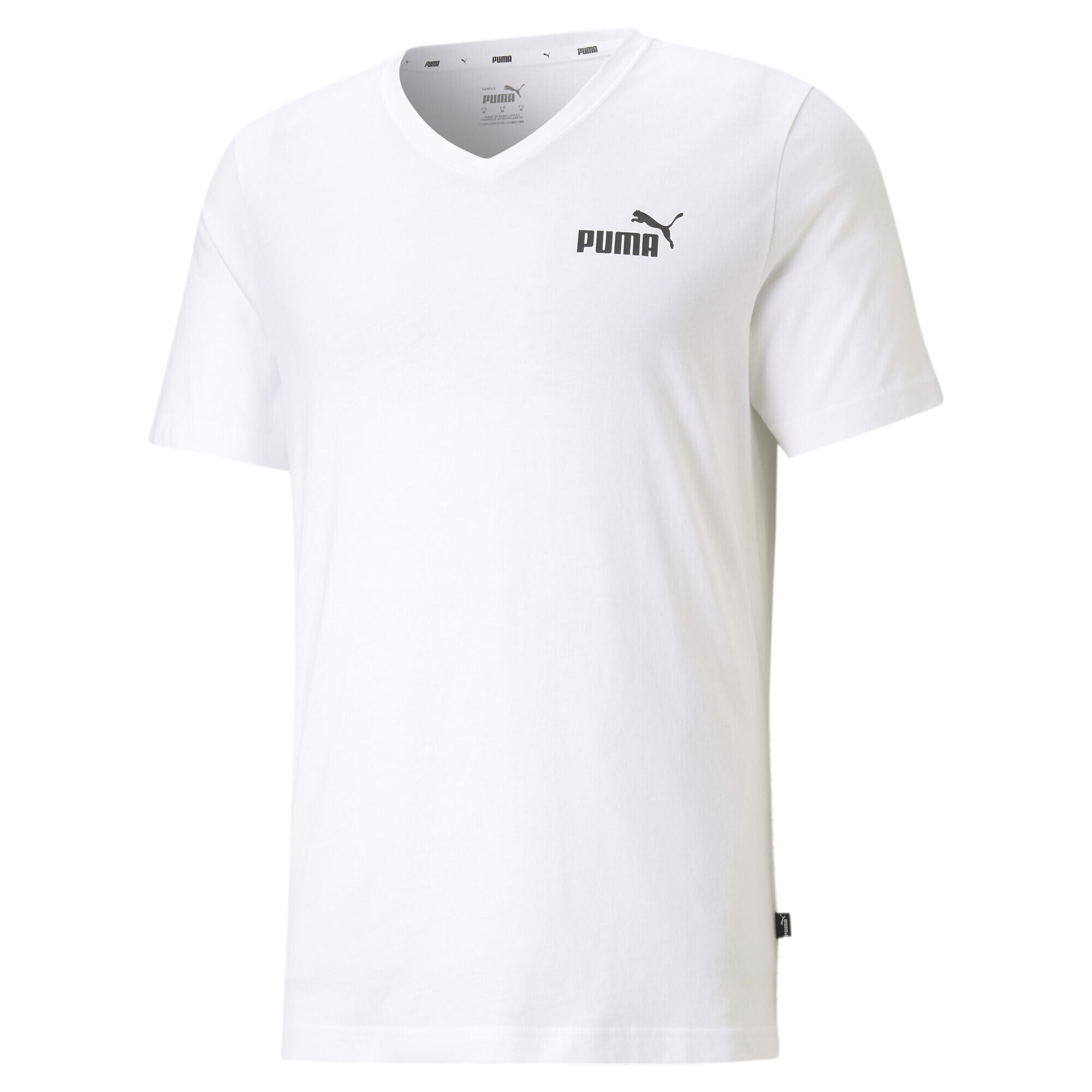 T-shirt À Col En V Essentials Homme Puma White