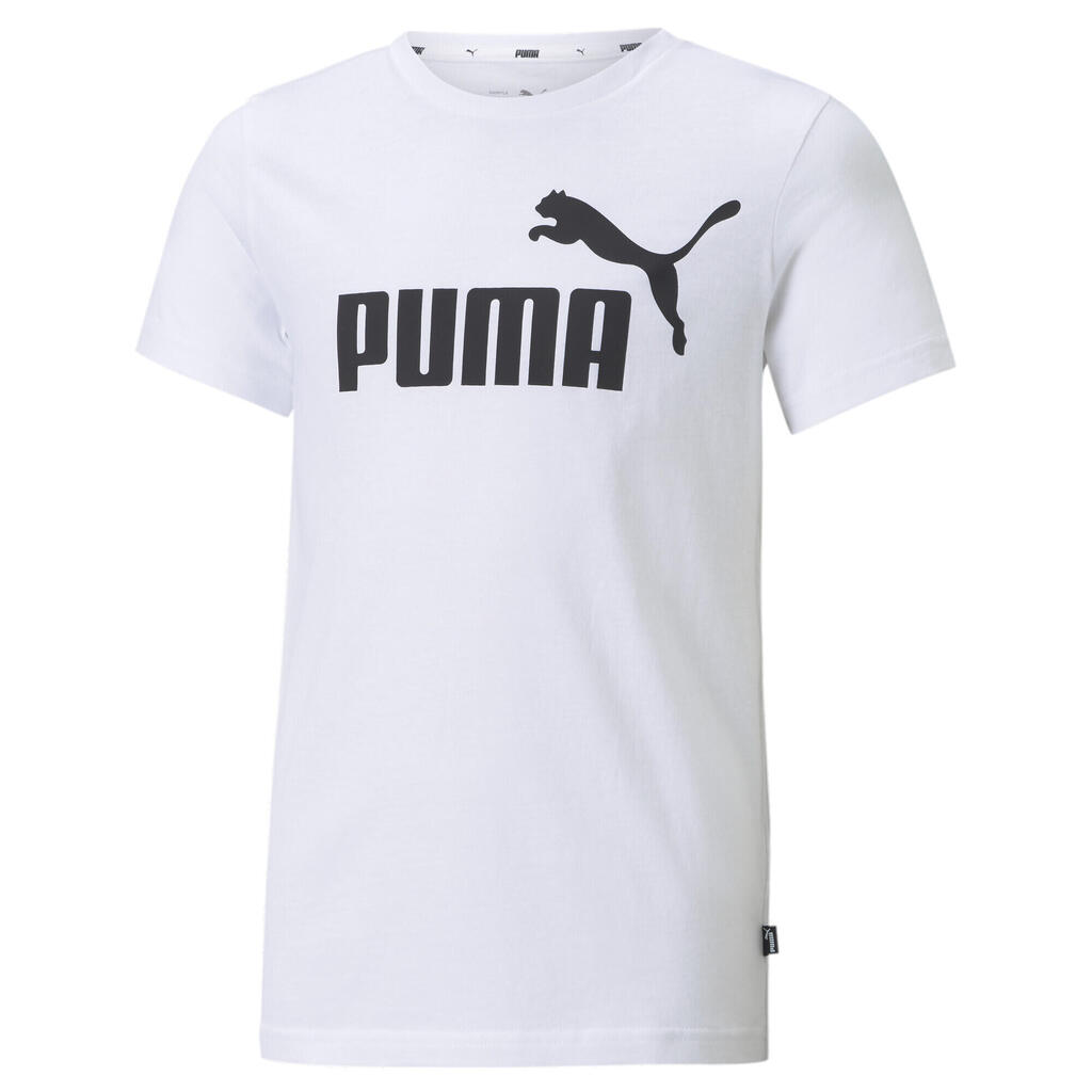 PUMA Kids Essentials Logo Youth Tee T-Shirt - White