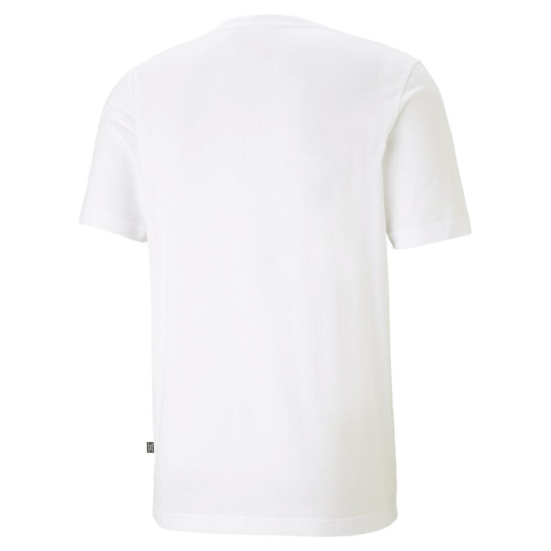 Essentials T-shirt met V-hals heren PUMA White