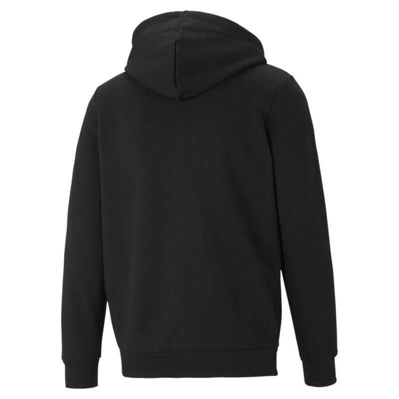 Essentials hoodie met logo en volledige ritssluiting heren PUMA Black