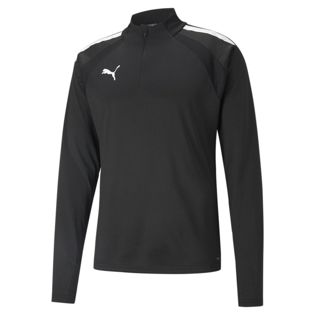 PUMA Mens teamLIGA Quarter-Zip Football Top