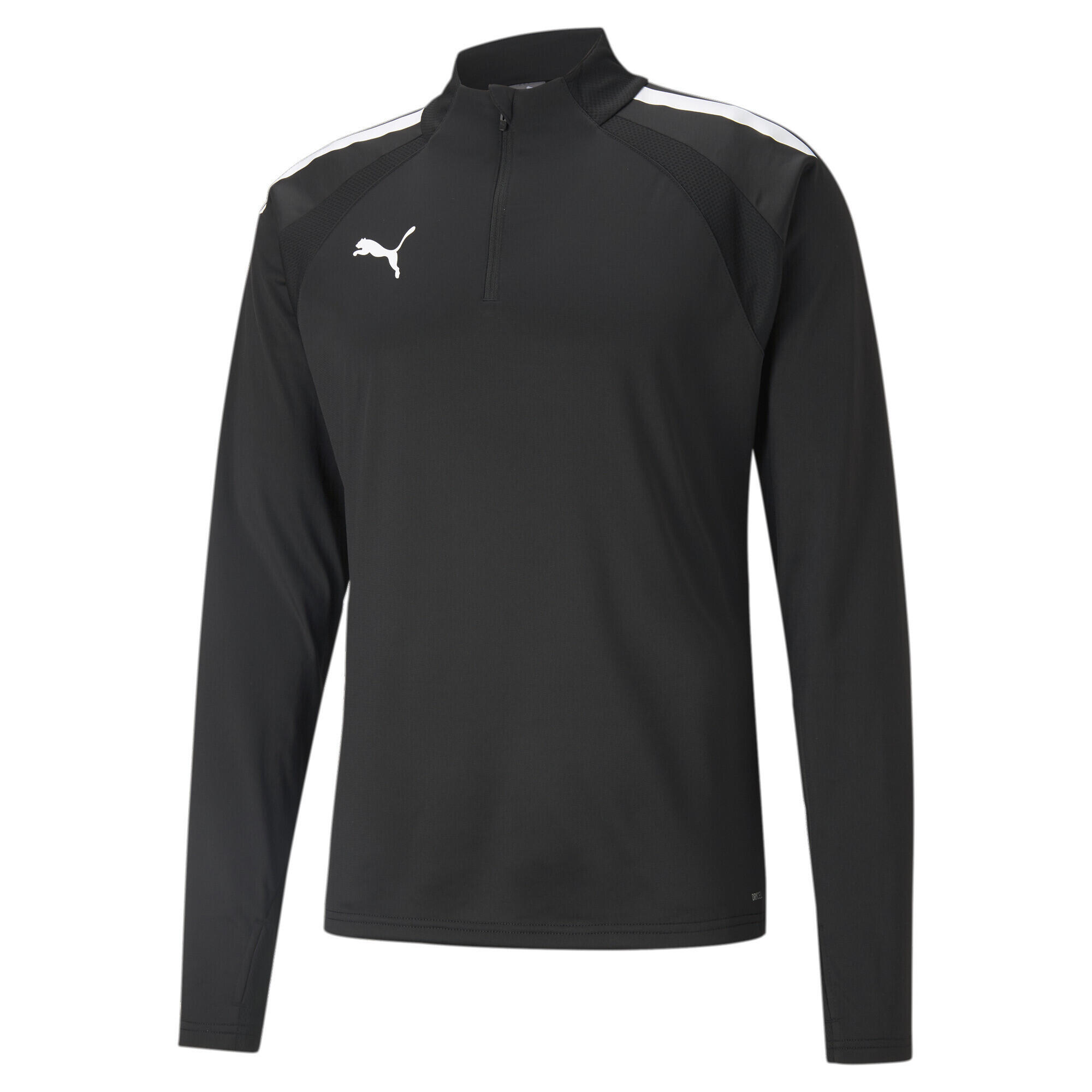 teamLIGA voetbaltop met kwartrits voor heren PUMA Black White 4/7