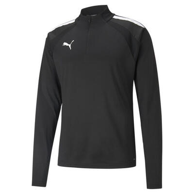 teamLIGA Fußballtop mit viertellangem Reißverschluss Herren PUMA Black White