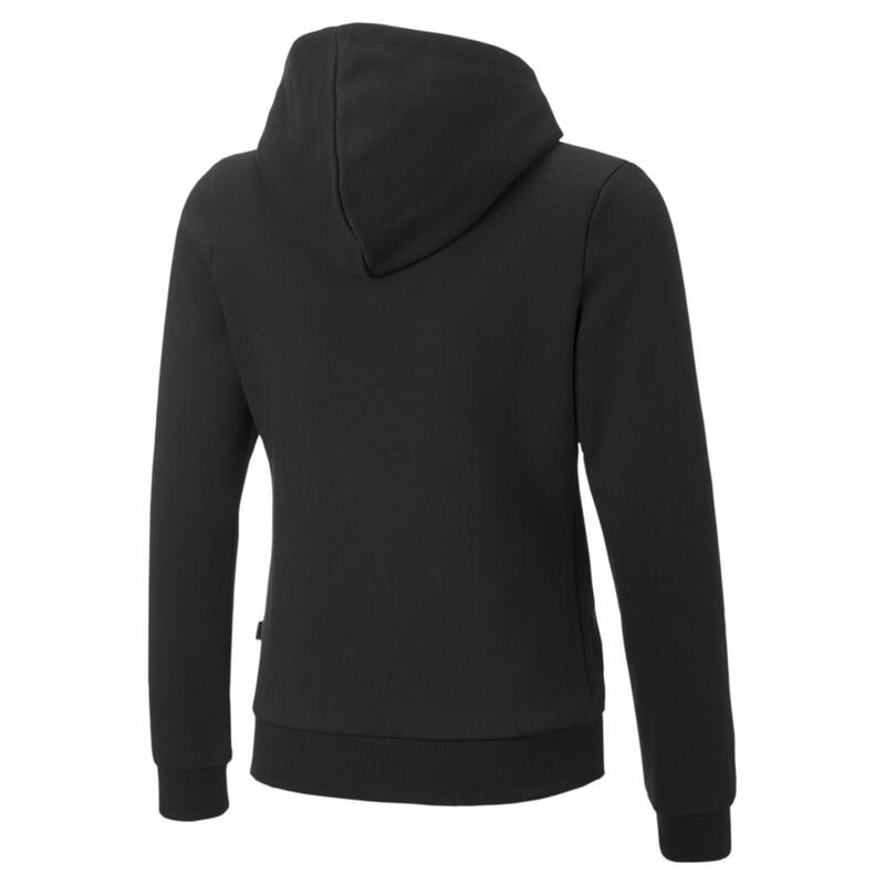 Essentials+ Logo Reißverschluss-Hoodie Jugendliche PUMA Black