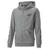 Essentials hoodie met rits met band voor jongeren PUMA Medium Gray Heather