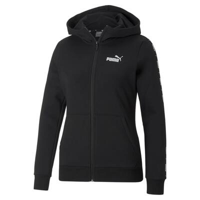 Felpa con cappuccio e zip integrale Power Tape da donna PUMA Black