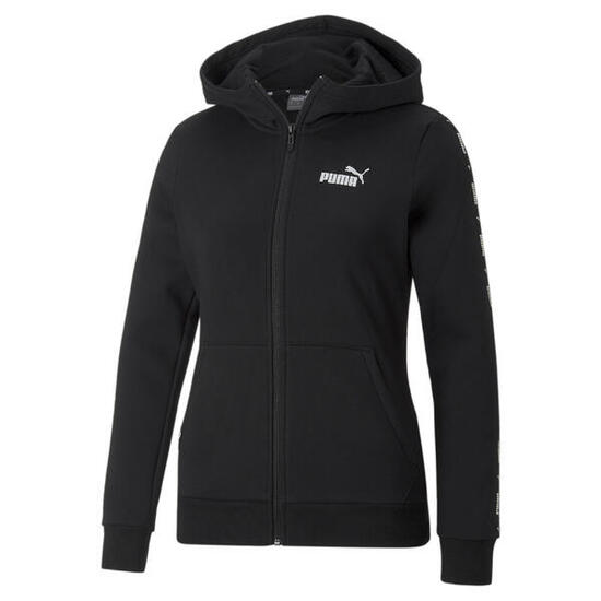 Felpa con cappuccio e zip integrale Power Tape da donna PUMA Black
