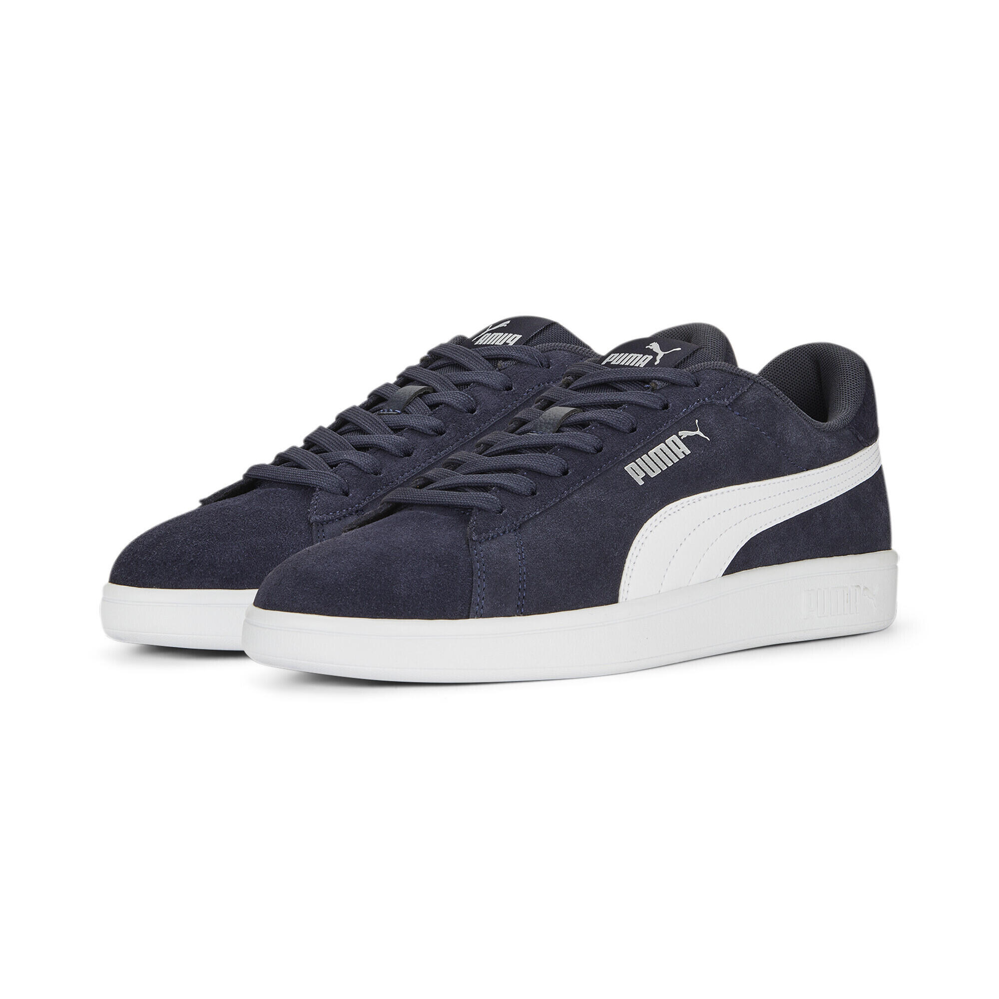 Puma - Sneakers Smash 3.0 Puma Parisian Night White Silver Blue Metallic - Baskets - Blanc|bleu - 40,5 - Decathlon