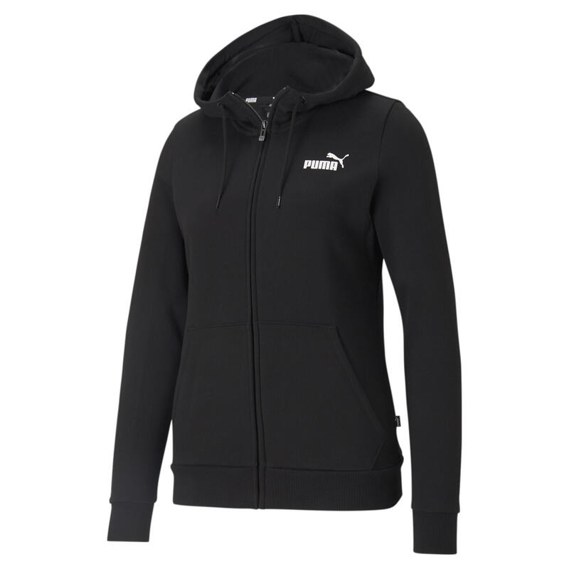 Essentials hoodie met volledige ritssluiting dames PUMA Black