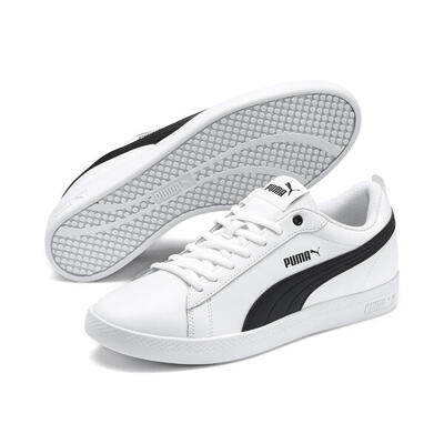 Scarpe da ginnastica da donna in pelle Smash V2 PUMA White Black