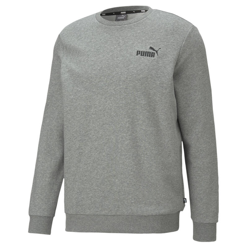 Felpa con logo piccolo Essentials uomo PUMA Medium Gray Heather