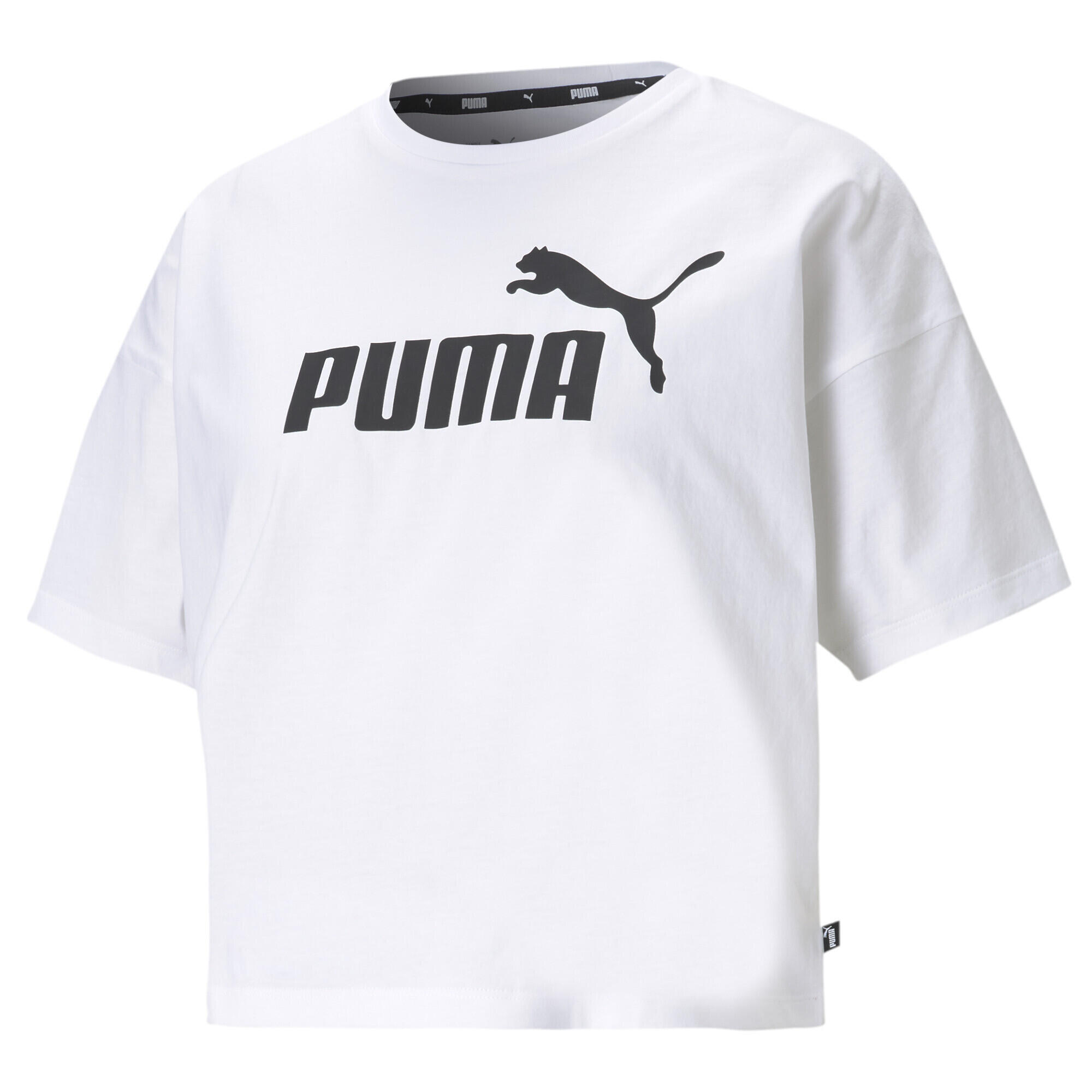 T-shirt corta con logo Essentials donna PUMA White |  Puma