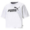 Essentials Logo cropped T-shirt dames PUMA White