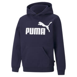 Essentials hoodie met groot logo jongeren PUMA Peacoat Blue