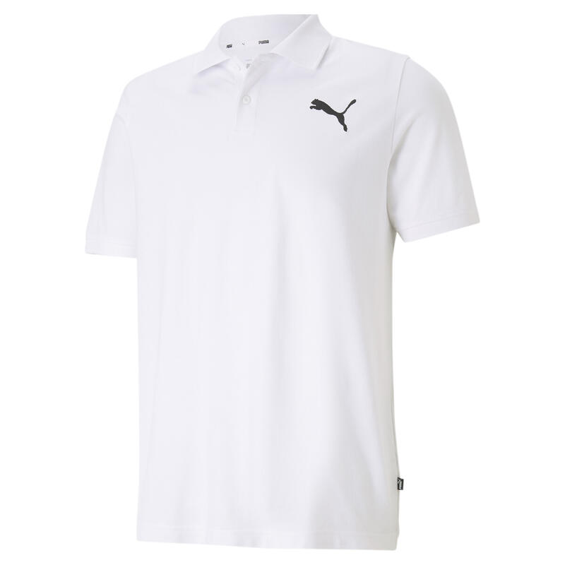 Essentials piqué poloshirt voor heren PUMA White Cat