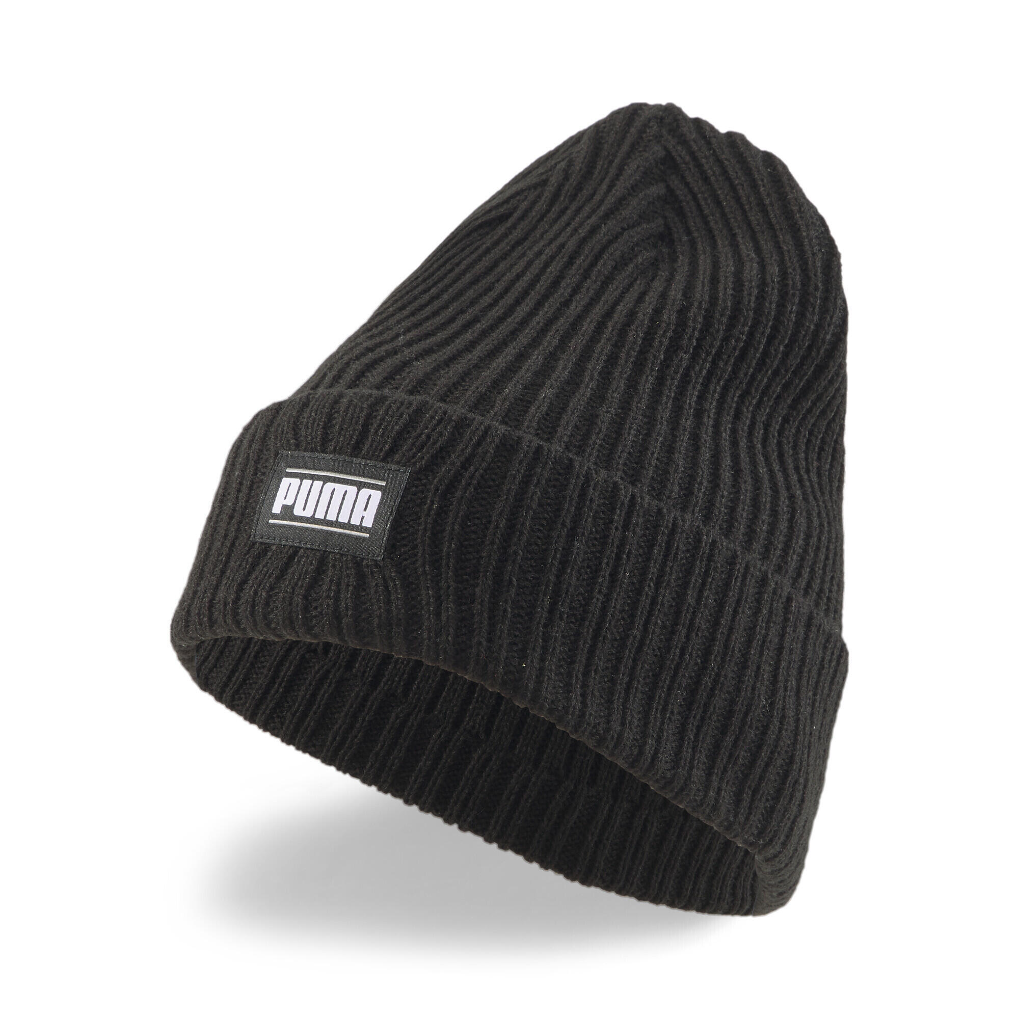 Classic geribbelde beanie met omslag PUMA Black 1/5