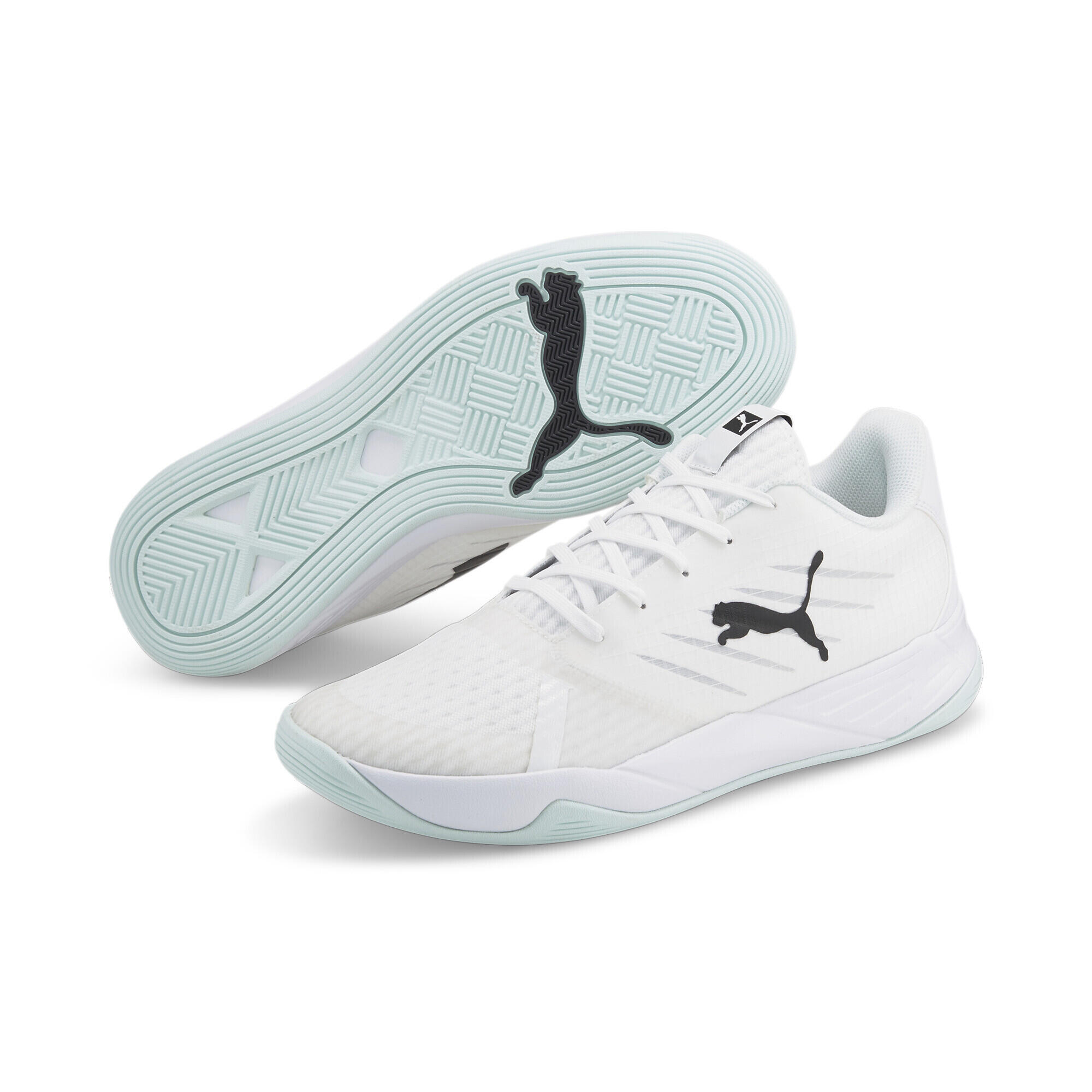 PUMA Accelerate Pro II Handballschuhe Herren PUMA White Black Nitro Blue Arctic Ice