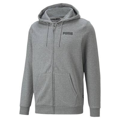Felpa con cappuccio e zip integrale Essentials lunga da uomo PUMA