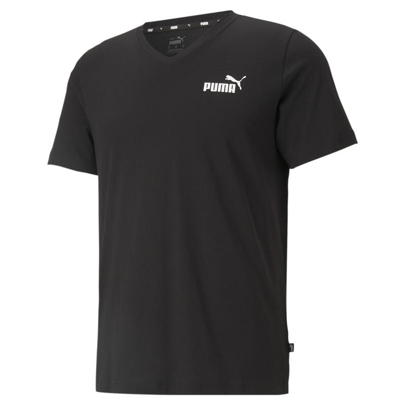 T-shirt à col en V Essentials Homme PUMA Black