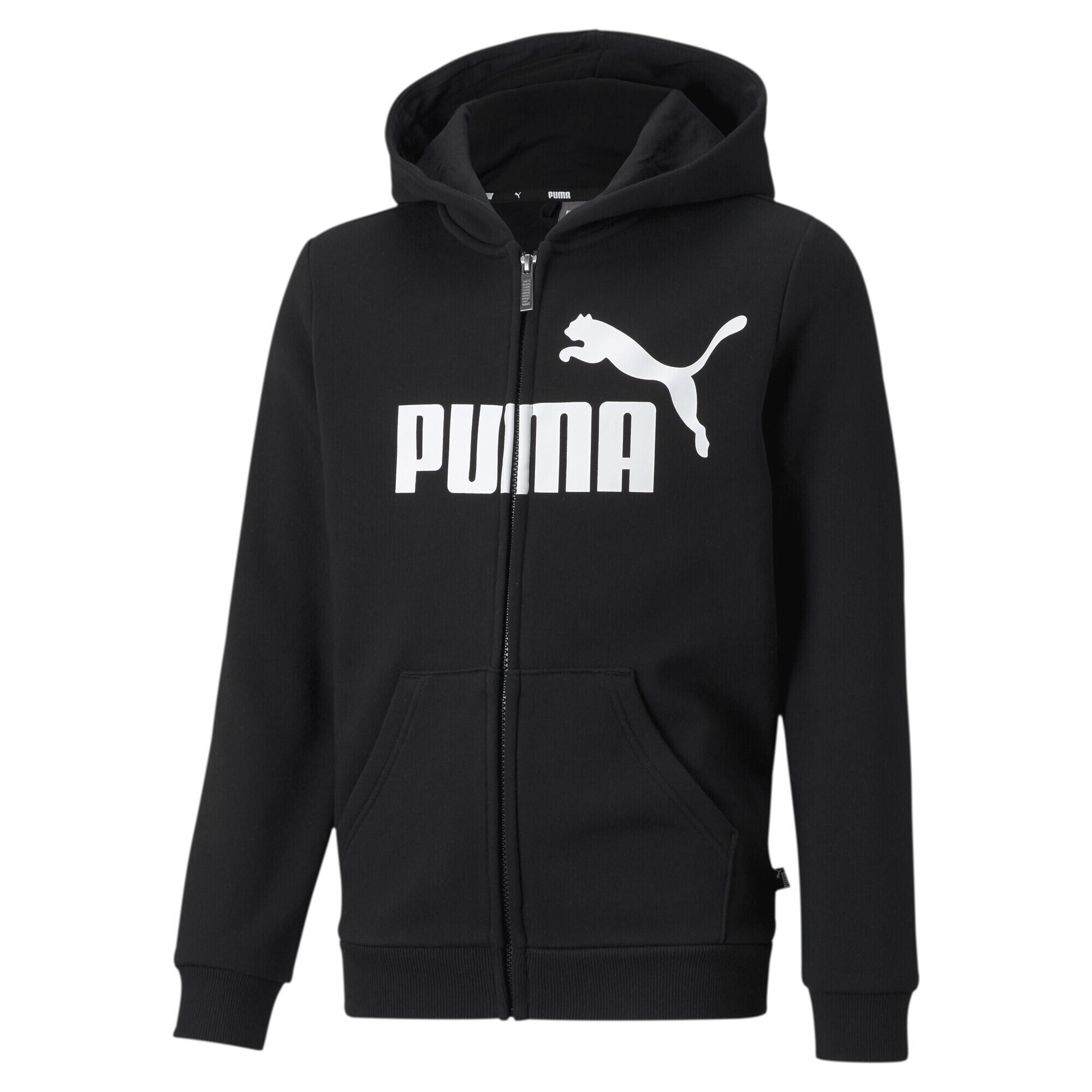 Puma - Veste Zippée À Gros Logo Essentials Enfant Et Adolescent Puma Black - Sweat-shirt - Noir - 3 À 4 Ans - Decathlon
