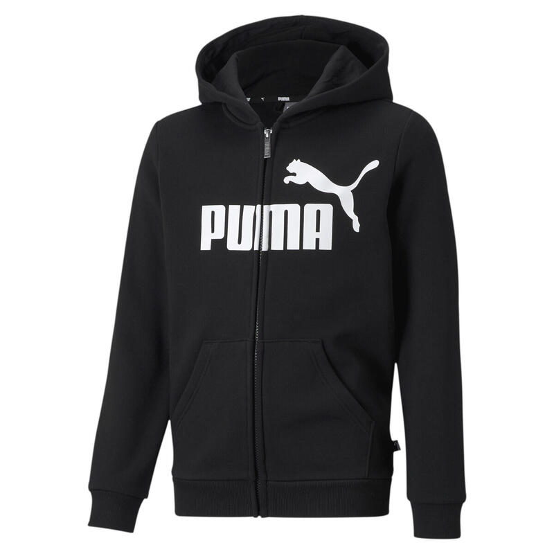 Veste zippée à gros logo Essentials Enfant et Adolescent PUMA Black