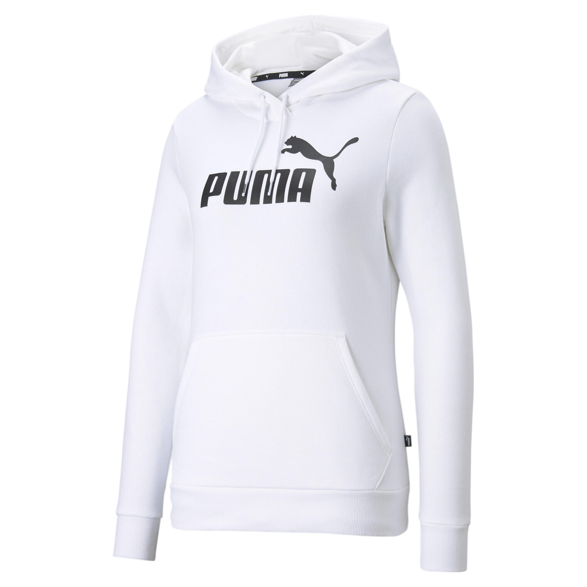 Puma - Hoodie À Logo Essentials Femme Puma White - Sweat-shirt - Blanc|noir - S - Decathlon