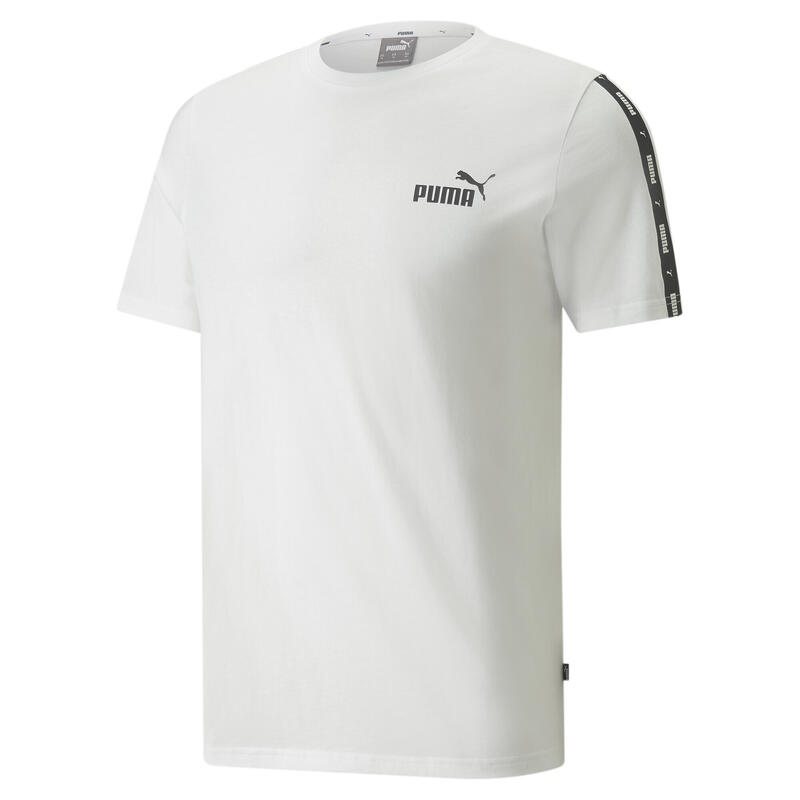 Essentials+ T-shirt met band voor heren PUMA White