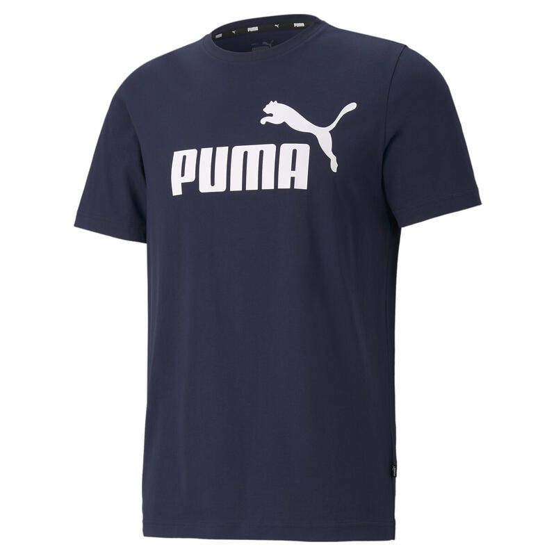 Essentials Logo T-shirt voor heren PUMA Peacoat Blue