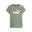 Essentials T-shirt met logo voor dames PUMA Eucalyptus Green