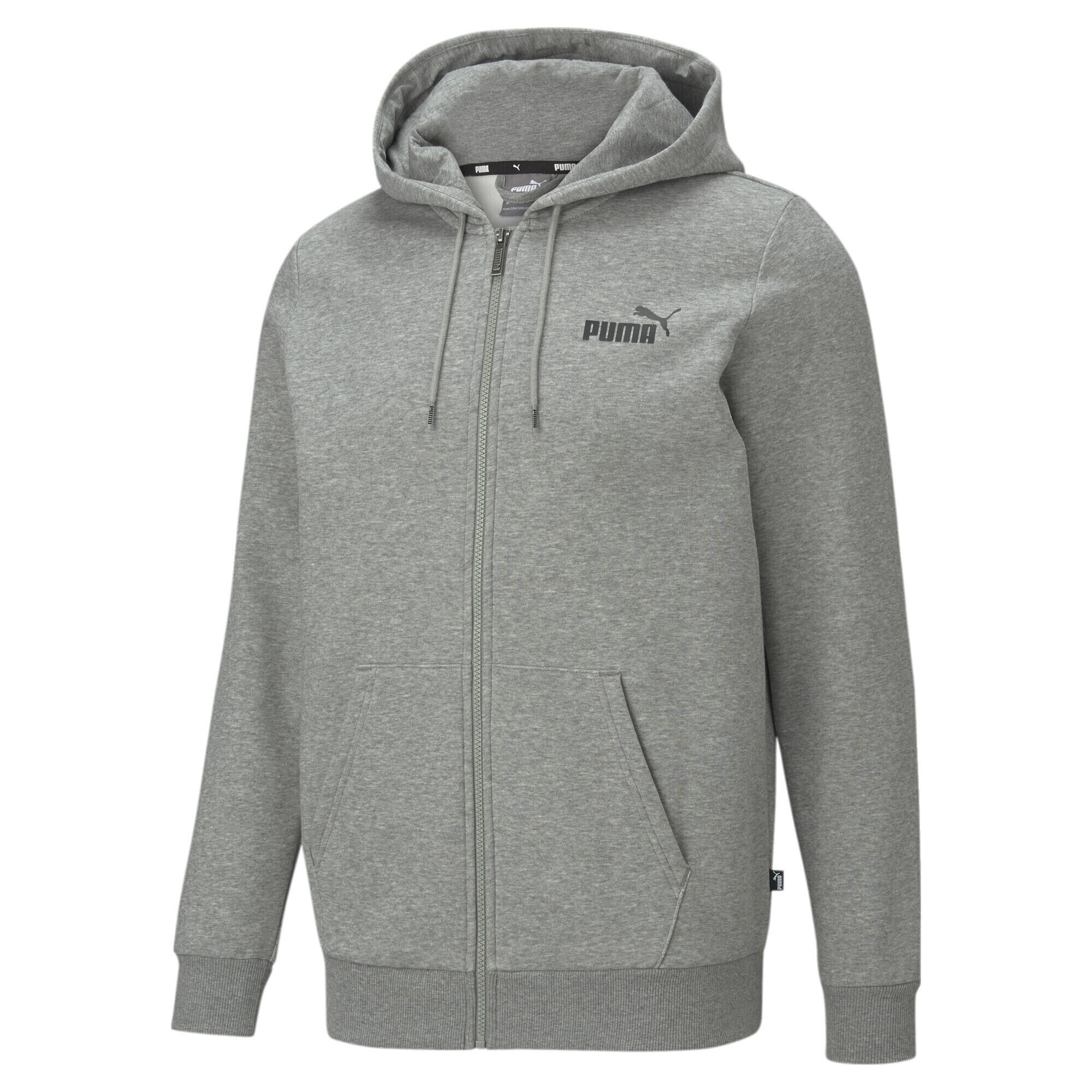 PUMA Pánská mikina s logem Essentials se zipem PUMA Medium Gray Heather